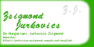 zsigmond jurkovics business card